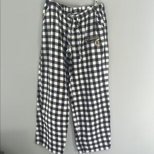 Black and White Checkered Sleep Pants  “BRUINS” Medium